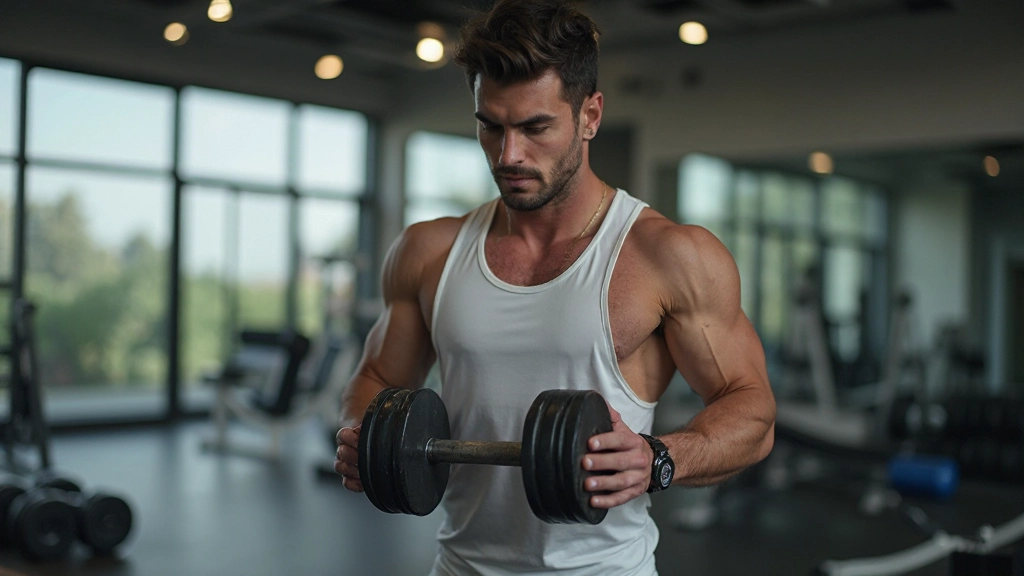 تمرينات اللياقة البدنية المتقدمة للاعبي التنس في صالة الجيم المجهزة