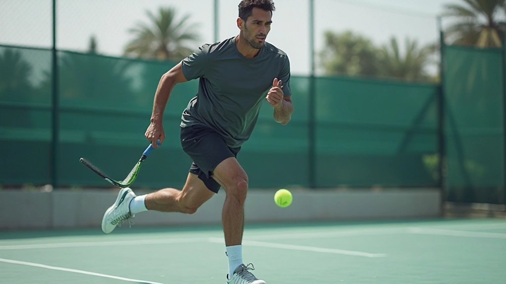 جلسة تدريب مكثفة لفريق تنس يعملون على تحسين سرعة الحركة والاستجابة السريعة